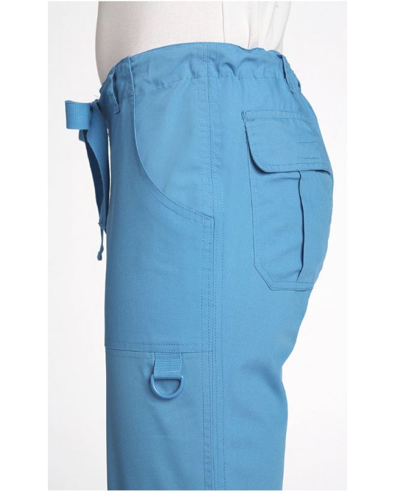 ComfortEase Women's Elastic Waist 2-Pocket Scrub Pants, Size 3XL Regular  Inseam, Midnight Blue